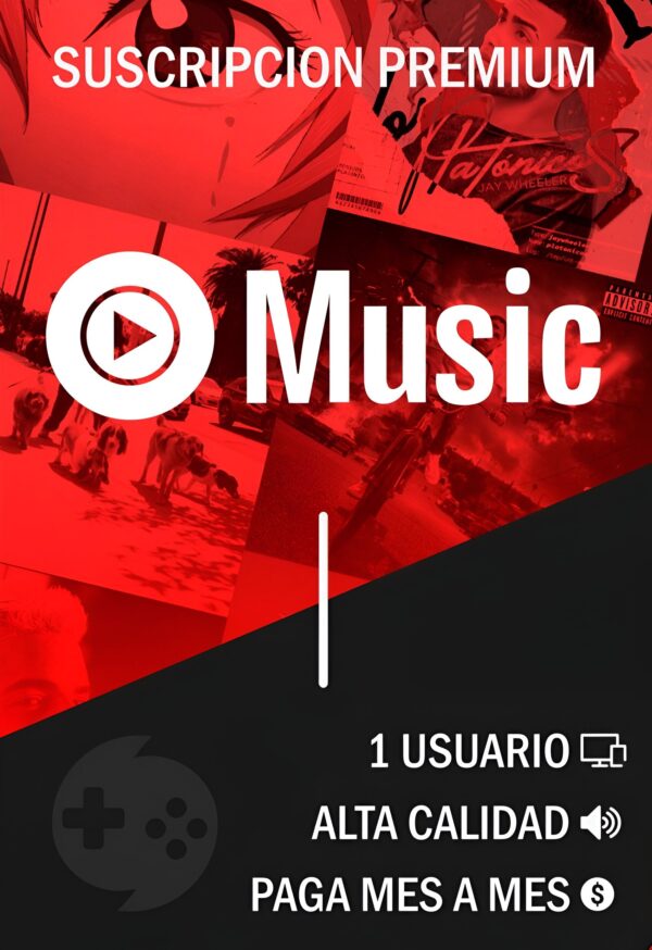 YouTube Music 1 Mes / Cuenta