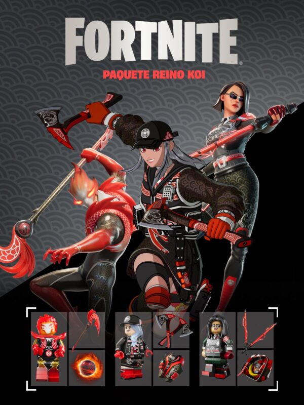 Fortnite Paquete Reino Koi - Xbox - Play - PC / Código Reg. SA