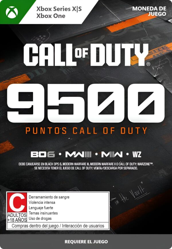 Call of Duty 9500 Monedas - Xbox / Código Region Global
