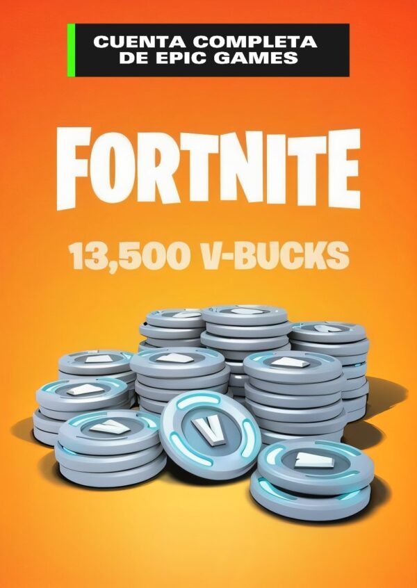 Fortnite: Cuenta con 13500 Pavos - Epic Games / Xbox / Playstation