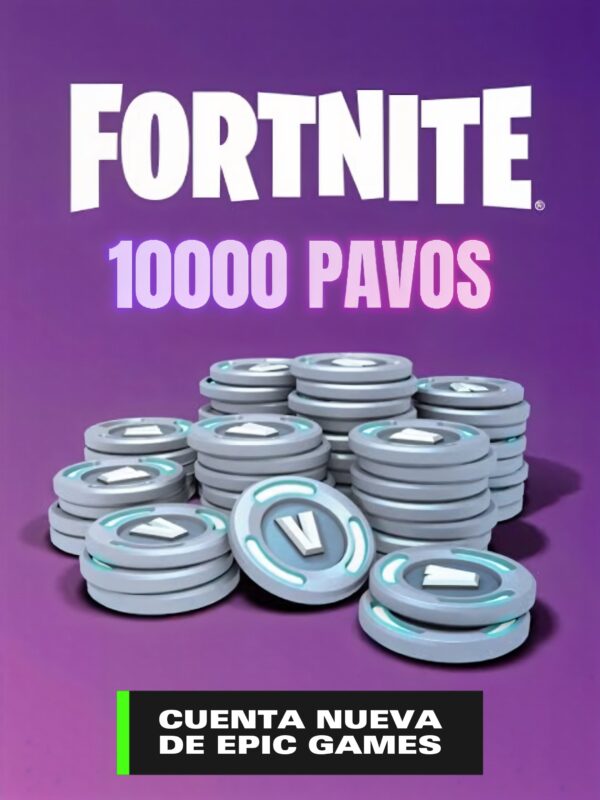 Fortnite: Cuenta con 10000 Pavos - Epic Games / Xbox / Playstation