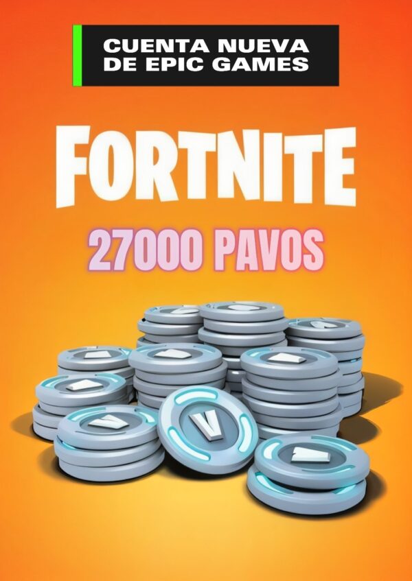 Fortnite: Cuenta con 27000 Pavos - Epic Games / Xbox / Playstation