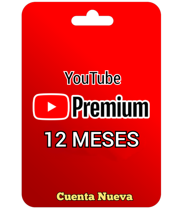 YouTube 12 Meses Individual - Cuenta Nueva / Principal