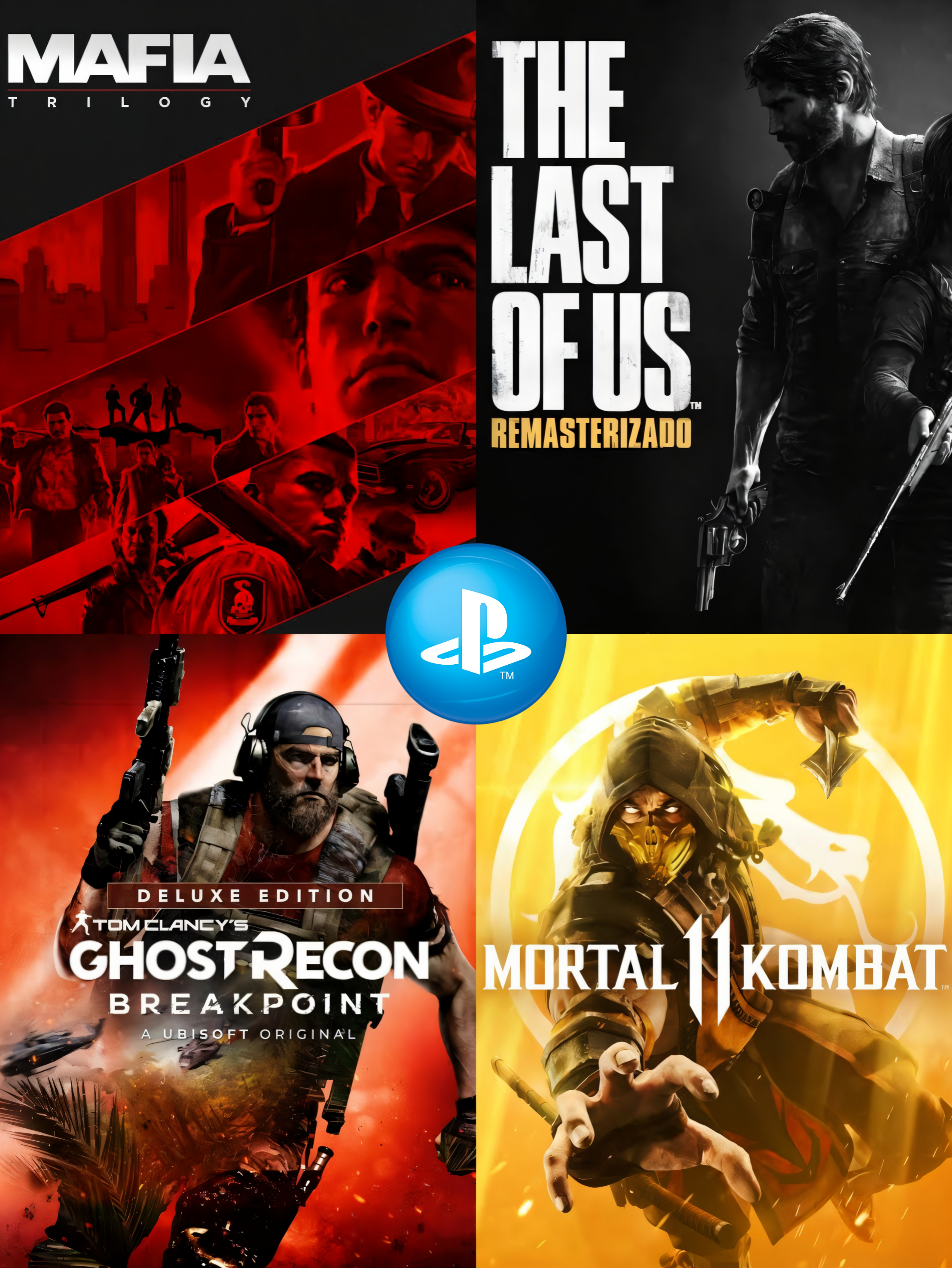 Cuenta Primaria PS4 - Pack de 4 Juegos